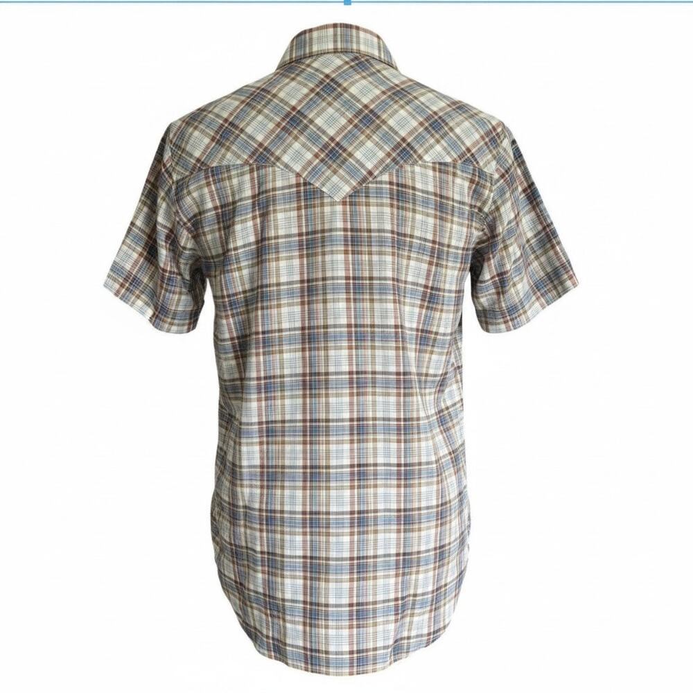 Levi’s Plaid Western Shirt M Tapered Fit Vintage Inspired Casual - Picture 3 of 5